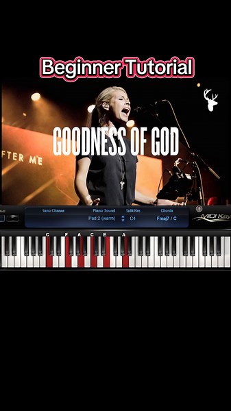 Goodness of God Beginner Tutorial in Key F Major