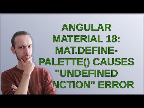 Angular Material 18: mat.define-palette() causes "Undefined function" error