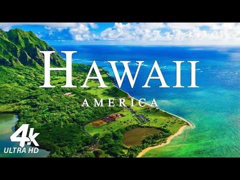 Wonders of Hawaii 4K – Breathtaking Coastlines & Tropical Paradise Aerial Views | Relaxing Music