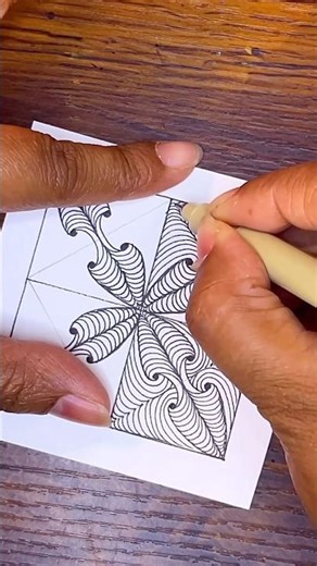 Zentangle Pattern-In-N-Out #zentangle #doodle #zendoodle #art #zenart #mindfulart #trending #shorts