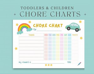 Kids Chore Chart | Printable | Weekly Responsibility Chart | Kids Chore List | Kids Routine Checklist | PDF - Etsy Australia