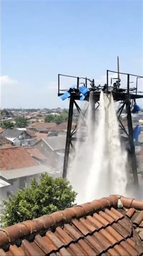 Water tower exploded and flooded residents houses