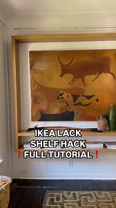 😮IKEA floating shelf🔨 Check out this incredible IKEA Lack floating shelf hack! 😍✨ It’s the perfect solution to elevate your home decor without breaking the bank. Watch as @miztermiller demonstrates how to use the small and medium shelves to create something truly stunning! 📚🛠️ #IkeaHack #DesignOnADime #LookForLess #InteriorDesignTips #IkeaLack #EclecticInteriors #DIYDecor #HomeDesignIdeas #shelfgoals | Linda Ikeahacksandideas