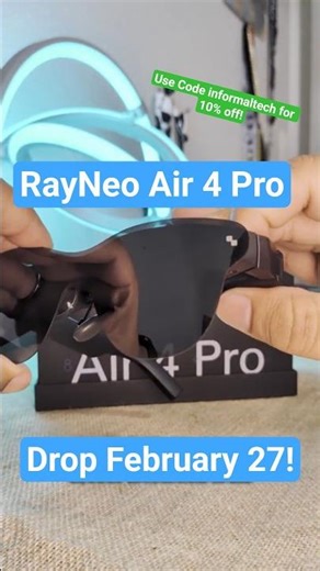 RayNeo Air 4 Pro | HDR10 Display #wearabletech #rayneoair4pro #techshorts #shorts #sponsored