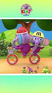 Riding, Riding, Riding My Bike 🚲 #shorts #nurseryrhymes #kidssong #kenttheelephant