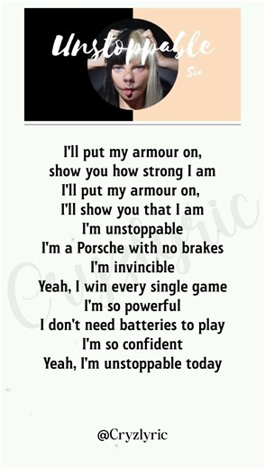 Unstoppable lyrics #unstoppable #lyrics