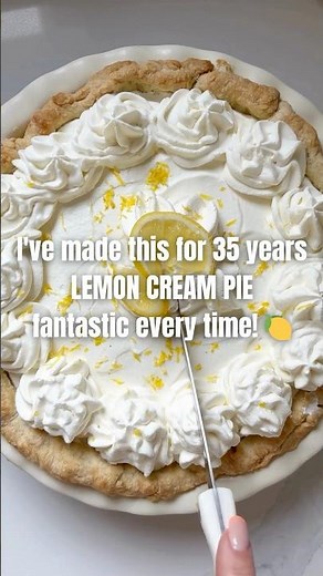 Lemon Cream Pie (I've Made This for 35 Years!) #pies #dessertrecipe