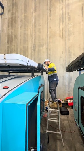 On the build 🤯🚀 #rv #teardrop #camper #trailer #adventureaustralia #sydneydesign #exploreaustralia #teardrop #nature #freedom | Breath Trailer