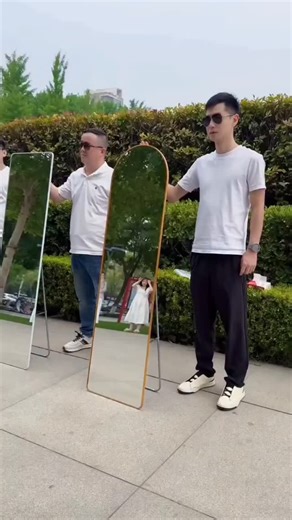 Featured Design on Instagram: "Unbreakable mirror. Product Link in Bio @featured.design⁠ ⁠ ✅ Product: Mirror Wall Sticker"