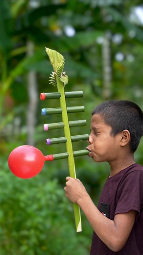 Five Colourful Balloons Creations with Palm tree #shortvideo