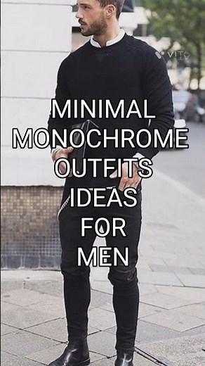 5 Minimal Monochrome Outfits for Men 🍂 Fall & Winter 2025 Effortless Modern Style 🖤