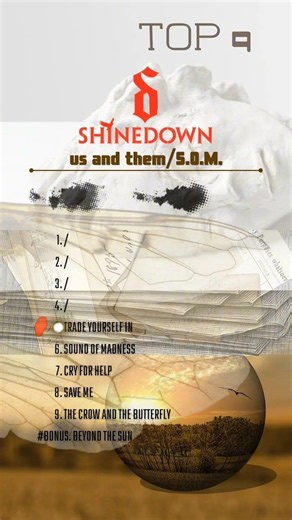 Top 9/Shinedown - (albums: Us and them & Sound of madness) #metal