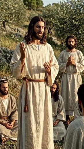 Jesus Christ teaching his disciples how to pray