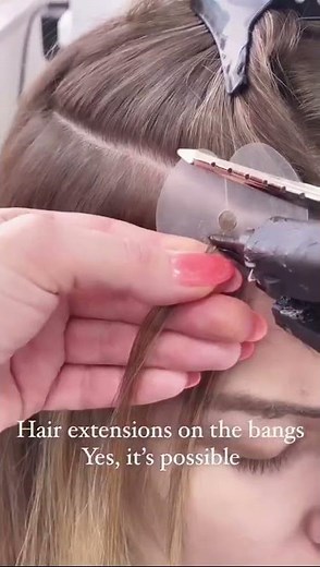 How to make I-tip hair extensions? Hair extensions on the bangs? Natural Invisible hair extensions!