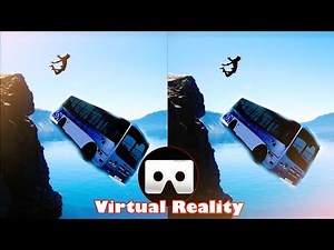 Falling From The Cliff With a Bus VR Videos 3D SBS [Google Cardboard VR] Virtual Reality VR Box