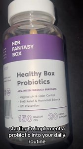Tired of random odor check-ins down there? Time to evict bad bacteria and throw a daily party for your pum-pum 🎊. Our Probiotic Capsules keep your kitty balanced, fresh, and ready for whatever (or whoever) the day brings. It’s like a spa day for your coochie — in a pill. | Her Fantasy Box