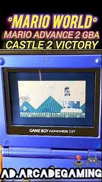 Super Mario Advance 2 - Mario Destroy's Morton Koopa Jr Castle - Nintendo Game Boy Advance SP GBA