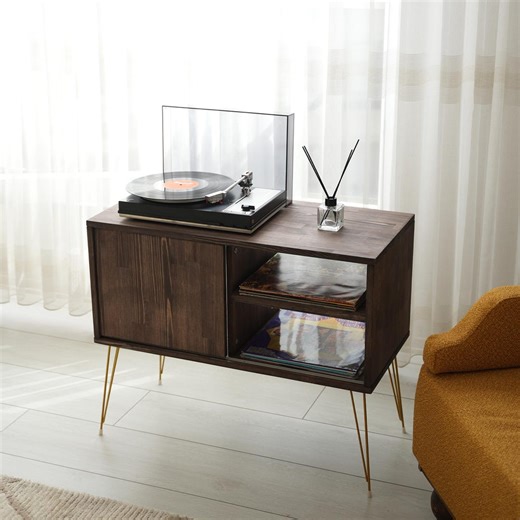 Record Player Console, Record Player Table With Storage, Record Player Unit - Etsy