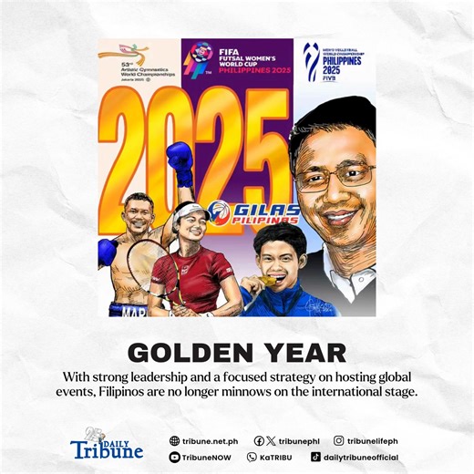 The year 2025 will be remembered not only for the medals won but also as the time when the Philippines cemented its status as a global sports tourism powerhouse. #SupportFilipinoAthletes #PhilippineSports #AtletangPinoy #dailytribune25 | Daily Tribune
