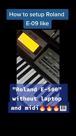 How to set Roland E-09 for tent style, like an