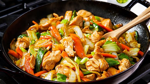 Easy one-pot chicken and cabbage stir-fry recipe for busy weeknights! Delicious recipe!
