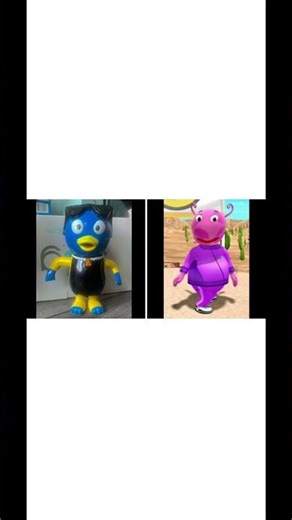 The Backyardigans Pablo and Uniqua are hanging out with each other and being cool.
