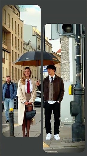 Strangers | Rain |One Umbrella — See What Happens! 🤝#shorts