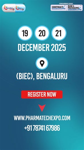 Step into the future of pharma innovation. Live demos, breakthrough tech, global experts all under one roof. PharmaTech Expo 2025, Bengaluru – where the industry evolves. . 𝟐𝟏𝐬𝐭 𝐄𝐝𝐢𝐭𝐢𝐨𝐧- 🗓️ 𝟏𝟗,𝟐𝟎,𝟐𝟏 𝐃𝐞𝐜𝐞𝐦𝐛𝐞𝐫 𝟐𝟎𝟐𝟓 📍 𝐁𝐈𝐄𝐂, 𝐁𝐞𝐧𝐠𝐚𝐥𝐮𝐫𝐮 𝐊𝐚𝐫𝐧𝐚𝐭𝐚𝐤𝐚 . 𝟐𝟐𝐭𝐡 𝐄𝐝𝐢𝐭𝐢𝐨𝐧 - 🗓️ 𝟗, 𝟏𝟎, 𝟏𝟏 𝐀𝐩𝐫𝐢𝐥 𝟐𝟎𝟐𝟔 📍 𝐏𝐚𝐫𝐚𝐝𝐞 𝐆𝐫𝐨𝐮𝐧𝐝, 𝐒𝐞𝐜𝐭𝐨𝐫 𝟏𝟕, 𝐂𝐡𝐚𝐧𝐝𝐢𝐠𝐚𝐫𝐡 𝟐𝟑𝐫𝐝 𝐄𝐝𝐢𝐭𝐢𝐨𝐧 - 🗓️ 𝟐𝟎,𝟐𝟏,𝟐𝟐 𝐀𝐮𝐠𝐮𝐬𝐭 𝟐𝟎𝟐𝟔 📍