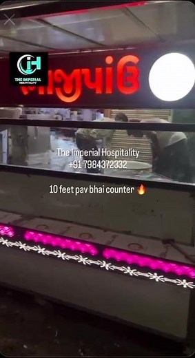 Pav Bhaji Counter – Stainless Steel Commercial Counter for Street Food & Catering Use