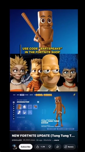 Fortnite has added Tung Tung Tung Sahur (Triple T) and Ballerina Cappuccina as characters you can buy! Use my code BartSpeaks to support the growth of this project! ##ballerinacappuccina##tungtungtungsahur##italianbrainrot##fortnite##fyp