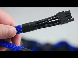 PCIE 16AWG Female to Dual 8 Pin 6+2 Male Splitter Cable Unboxing