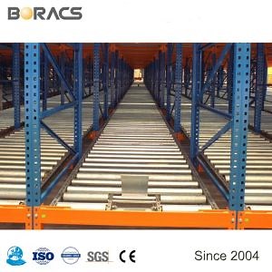 [Hot Item] Fifo Warehouse Industrial Storage Steel Pallet Carton Gravity Flow Rack with Steel Rollers