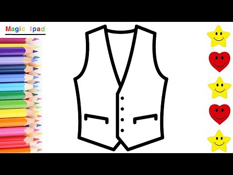 Como dibujar facil un CHALECO | dibujos para niños 💓⭐ How to draw a VEST | drawings for kids