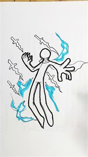 STICKMAN SPECIAL MOVE: THUNDER KERIS !⚡⚔️ #drawing #stickman #shorts