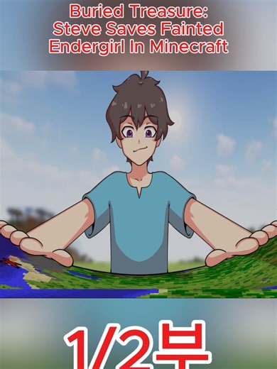 Buried Treasure: Steve Rescues Fainted Endergirl in Minecraft