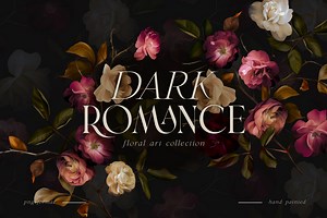 Dark Romance Floral Art Collection, an Object Graphic by Eclectic Anthology