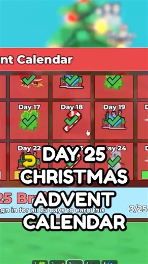 DAY 25 CHRISTMAS ADVENT CALENDAR IS HERE IN STEAL A BRAINROT #shorts#roblox#stealabrainrot