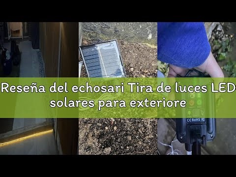 Reseña del echosari Tira de luces LED solares para exteriores, tira de 320 luces LED con control rem