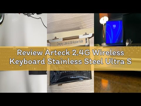 Review Arteck 2.4G Wireless Keyboard Stainless Steel Ultra Slim Full Size Keyboard with Numeric Keyp