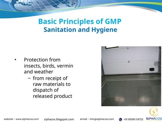 #13 SIPHACOS Basic Principles of GMP Sanitation and Hygiene