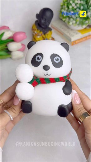 Multi LED Panda Lamp from Home Decor Finds 🎀🐼 #shorts #flipkart