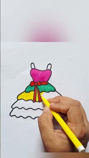 How to draw cute Dress step-by-step for U