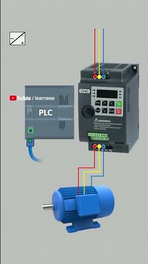 Controlling VFD with PLC #electrical #vfd #plc