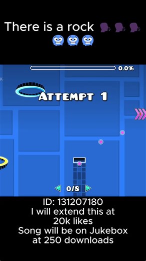 Rock-Themed Geometry Dash Level Layout