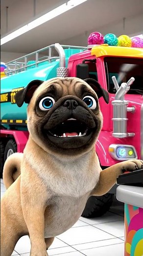 Cute Puppy Buys a Giant Tanker Truck in the Supermarket #dogvideos #doganimation #cuteanimal