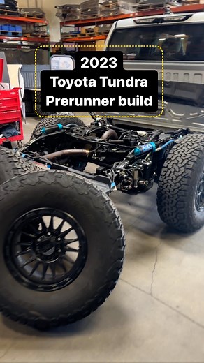 2023 Toyota Tundra prerunner build underway in the shop. Stay tuned for our new Long Travel front and rear suspension systems. | Camburg Racing