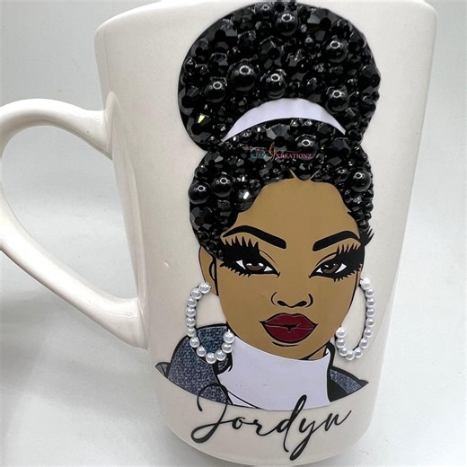 African American Fashion Bling Mug - Etsy