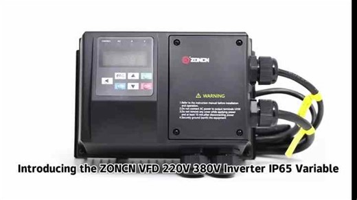 IP65 Dust-proof and Water-resistant 2.2KW 1.5KW 0.75KW VFD Inverter Converter Built-in EMC Filter