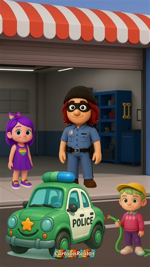 washing police cars #shorts #cartoon #comedy