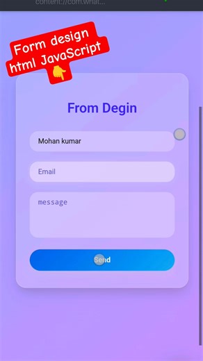 How to create registration form design html css JavaScript #coding#shorts##CodingLife#Tech